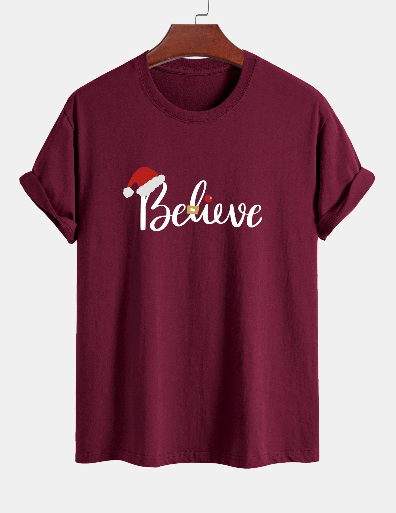 Aitor® | Christmas Believe Print Cotton T-Shirt
