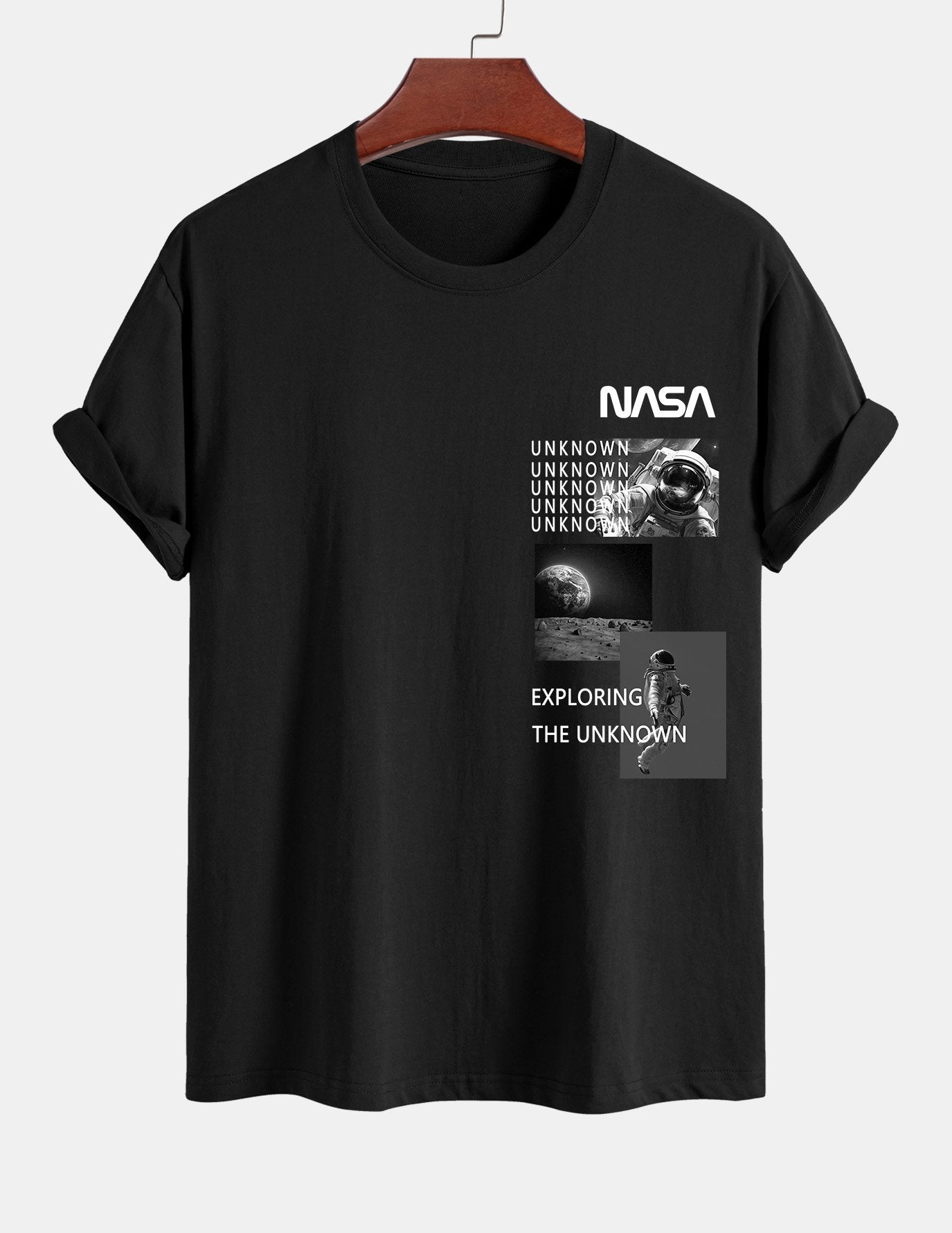 Ulpiano® | Nasa Moon Landing Print Cotton T-Shirt