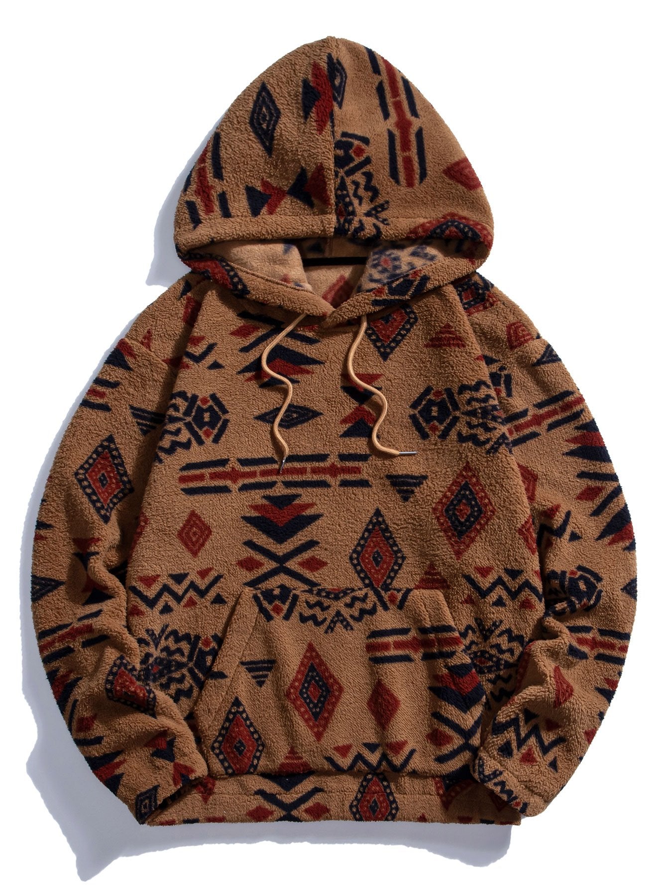 Frederick | Aztec Print Teddy Hoodie