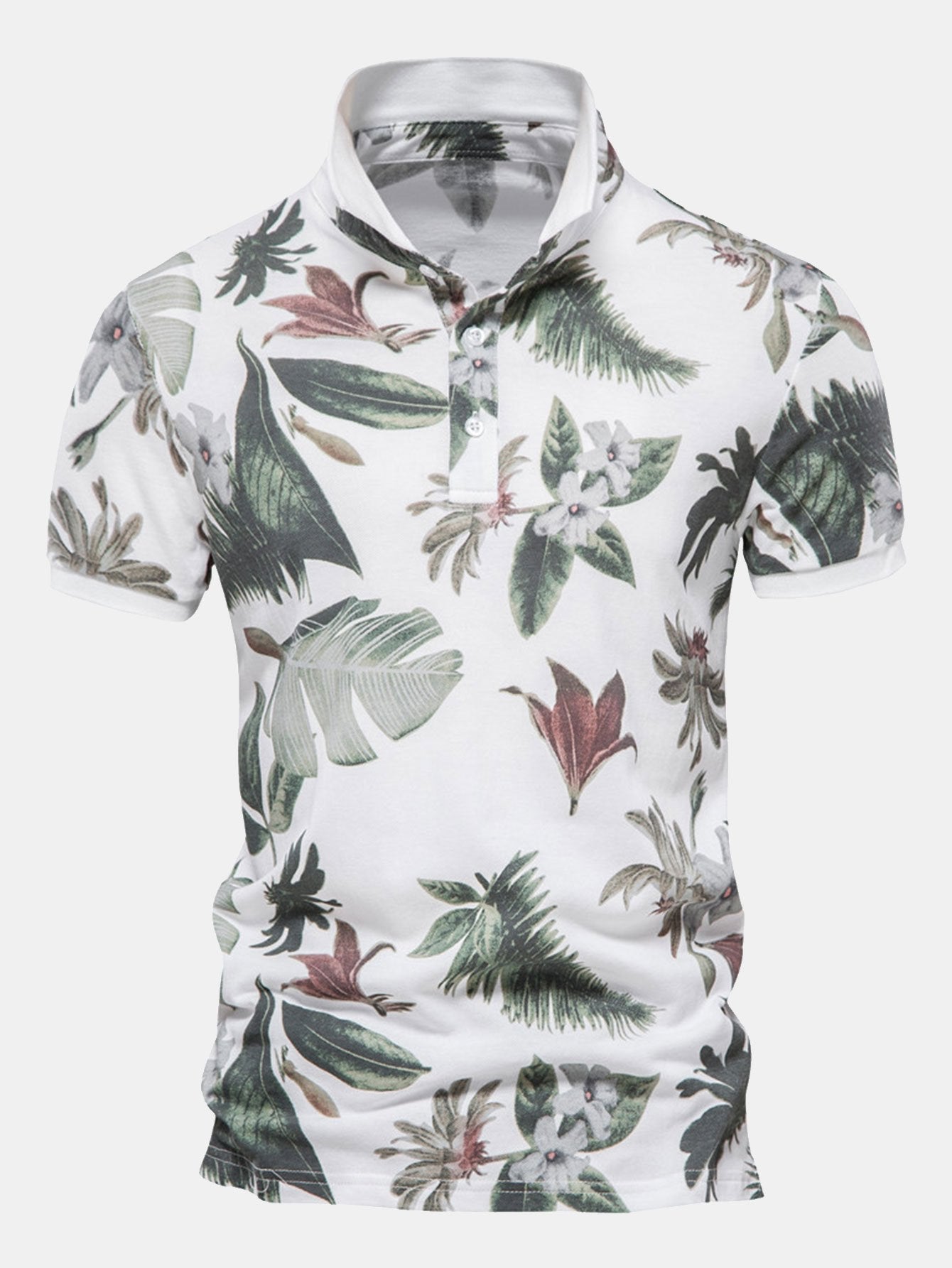 Axel | Tropical Print Polo Shirt