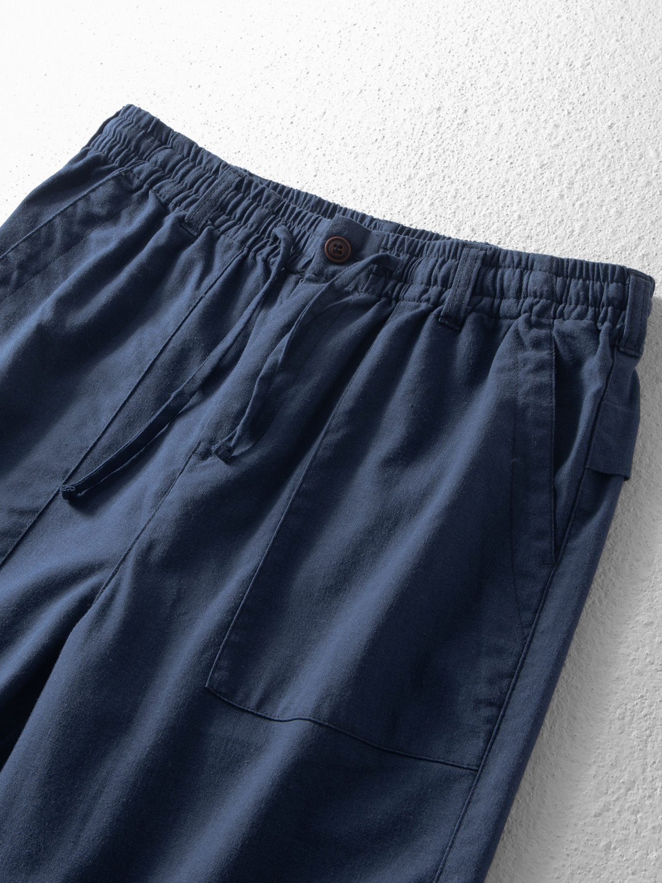 Badr® | Linen Cotton Blend Drawstring Shorts