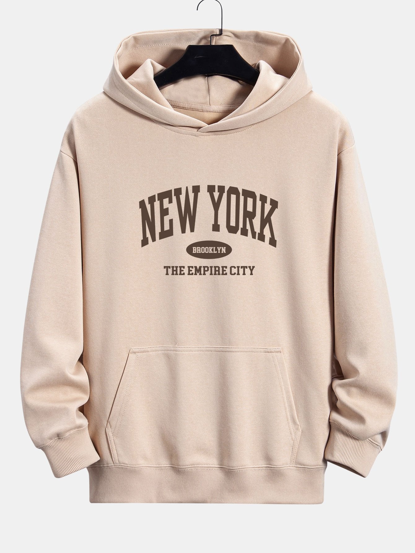 Arthur | New York Slogan Print Relax Fit Hoodie