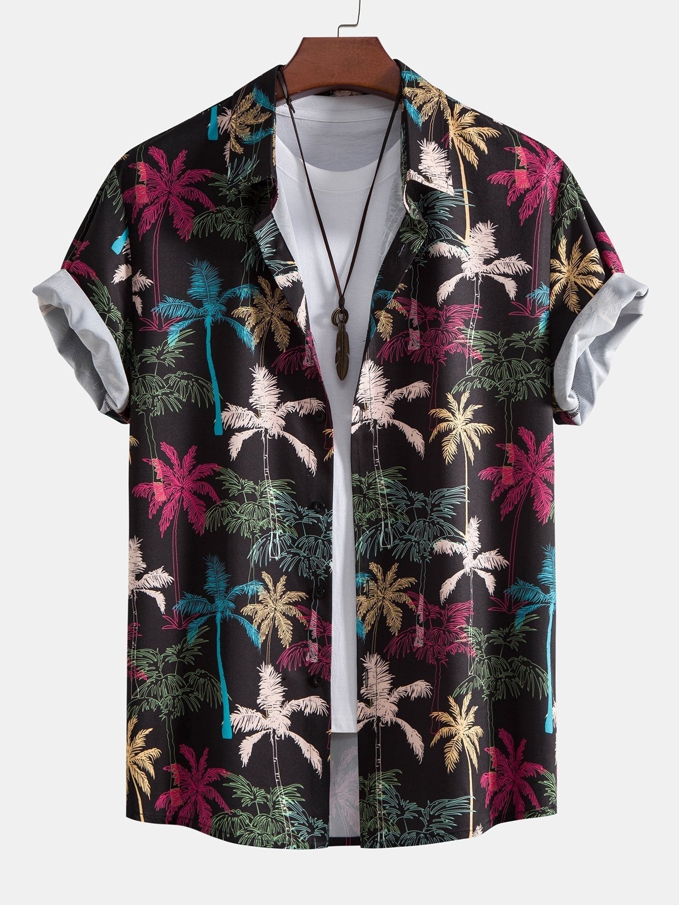 Osvaldo® | Palm Tree Print Button Up Shirt & Swim Shorts
