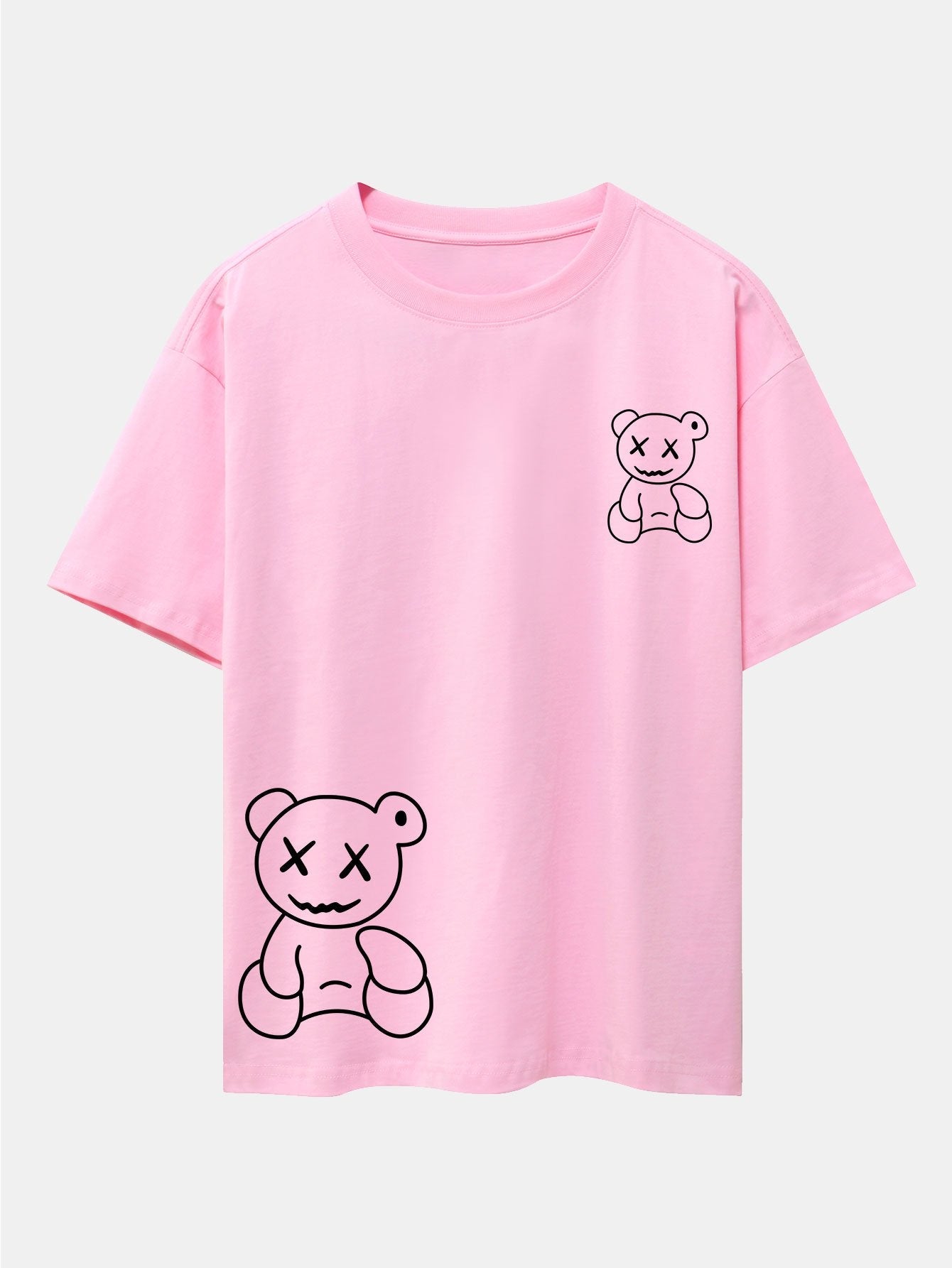 Urbano® | Bear line Print Drop Shoulder Oversize T-Shirt