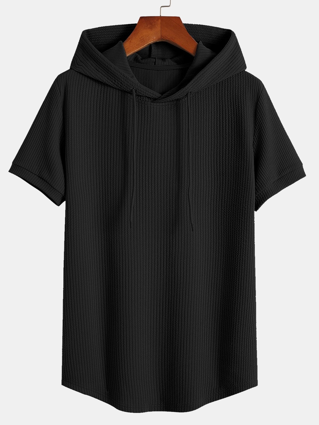 Zenón® | Muscle Fit Ribbed Hooded T-Shirt