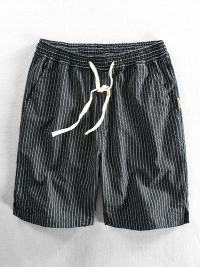 Joaquín® | Cotton Drawstring Striped Shorts