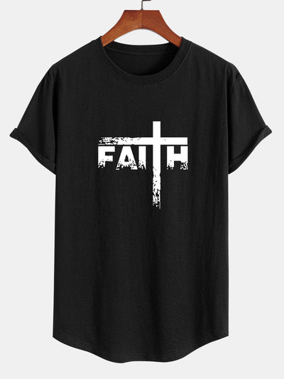 Tito® | Print Cotton Arc Hem T-Shirt
