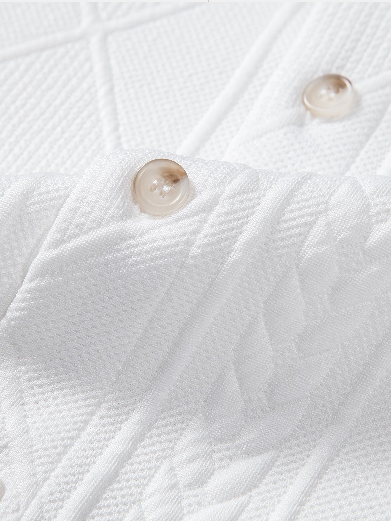 Allart® | Geometric Jacquard Button Up Shirt
