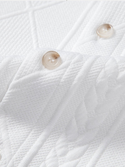Allart® | Geometric Jacquard Button Up Shirt