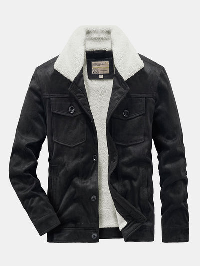 Gustavo | Teddy Lined Faux Suede Jacket