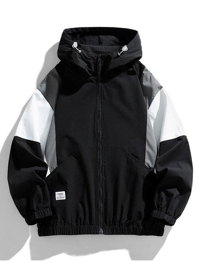 Hugo | Relax Fit Color Block Hooded Windbreaker