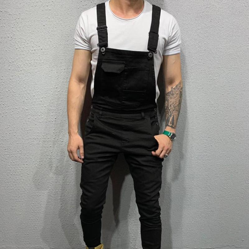 Men's Solid Color DeniOveralls