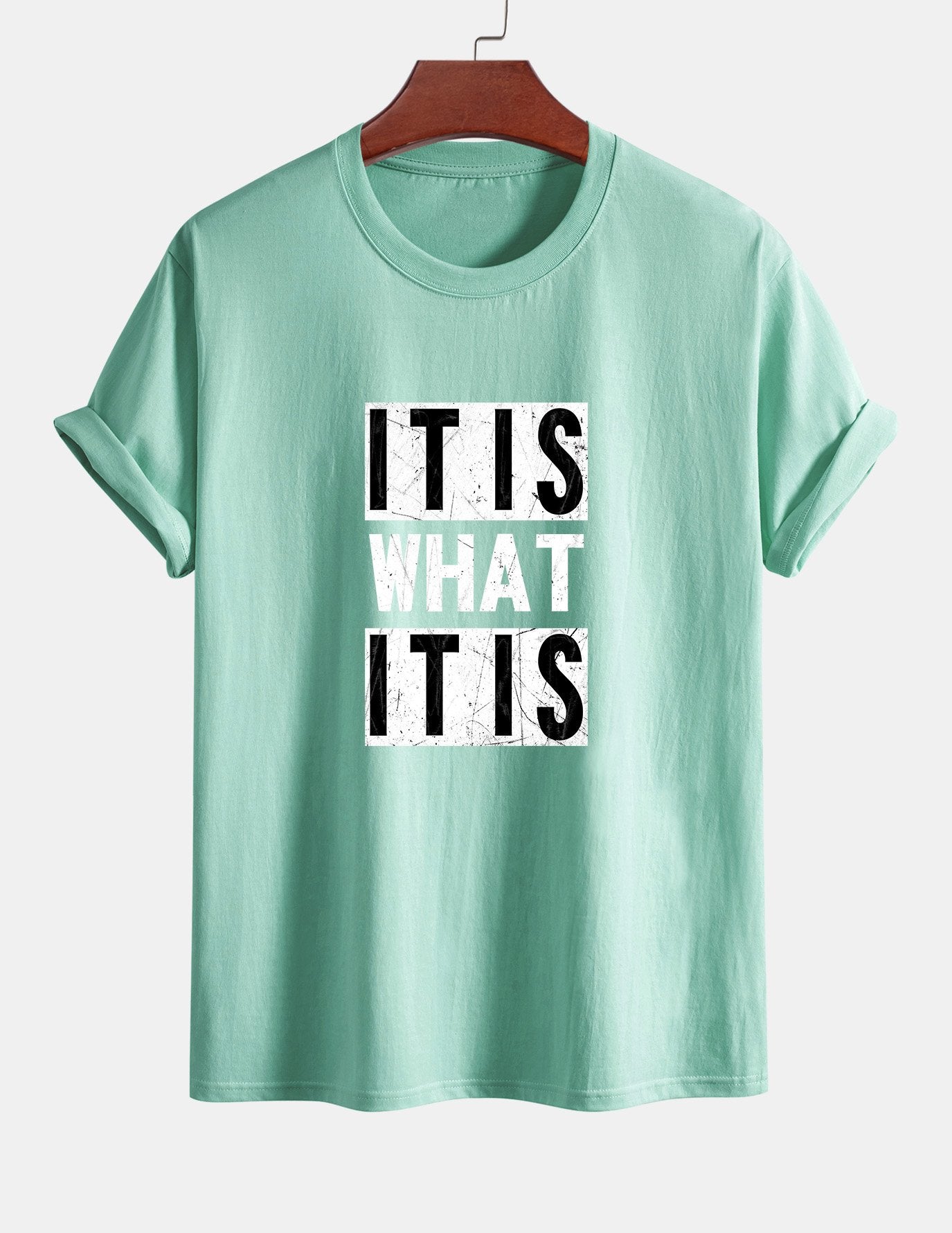 Tranquilino® | It Is What It Is Print Cotton T-Shirt