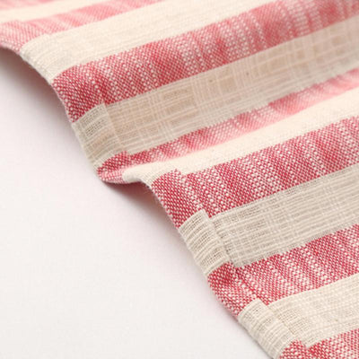 Men's Casal Cotn Linen Stripe Elastic Waist Straight Shorts