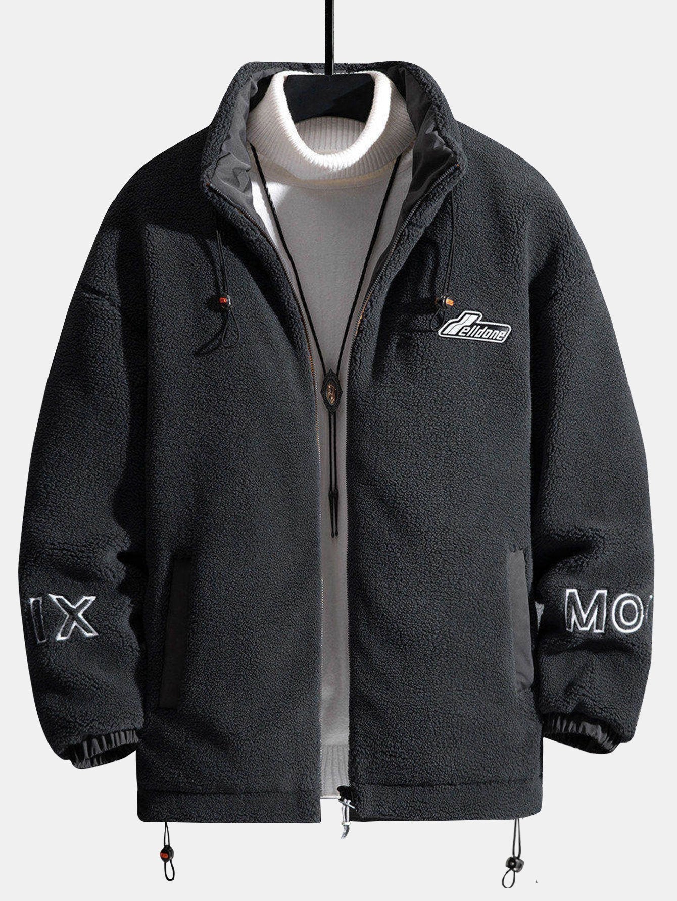 Lorenzo | Quilted Lined Teddy Fleece Zip Up Jacket