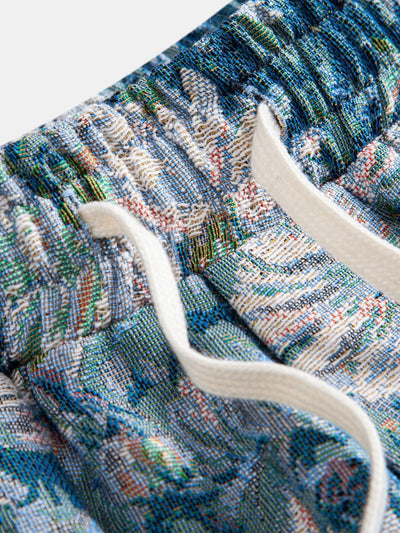 Axton® | Painted Floral Jacquard Shorts