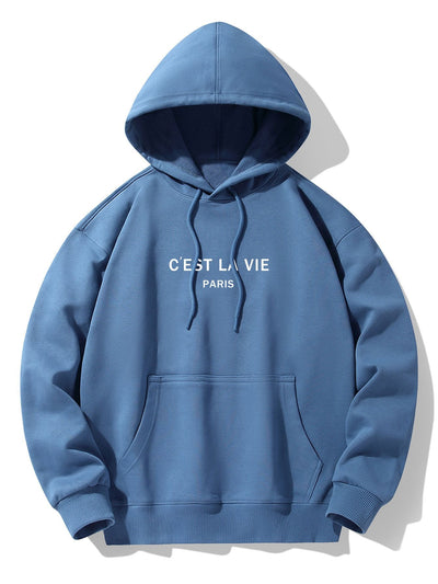 Cyrus | Paris Print Cotton Blend Hoodie