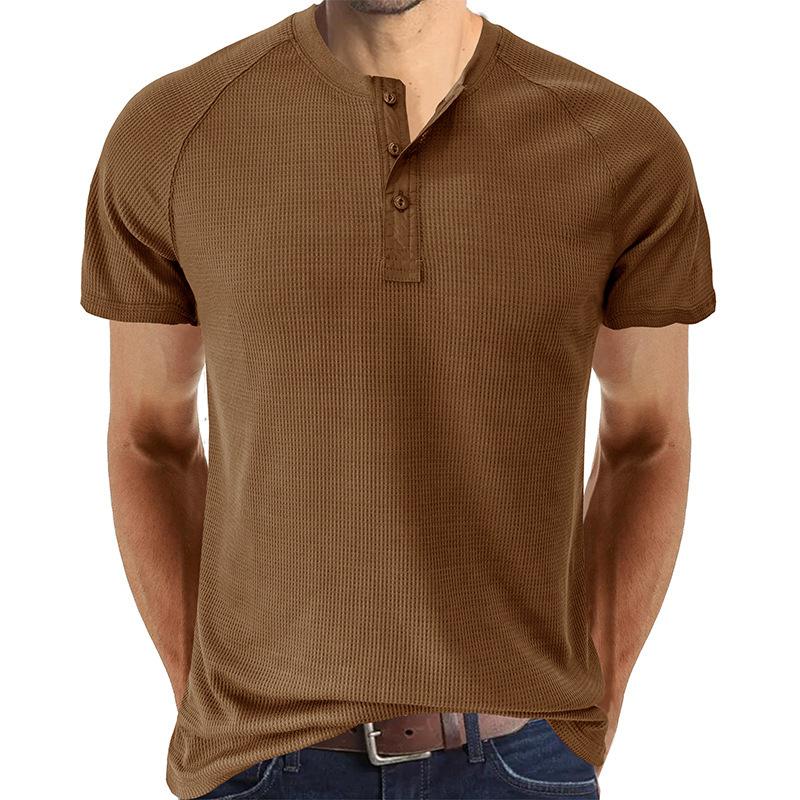 Men's gh Gy Short Sleeve Henley T-Shirt