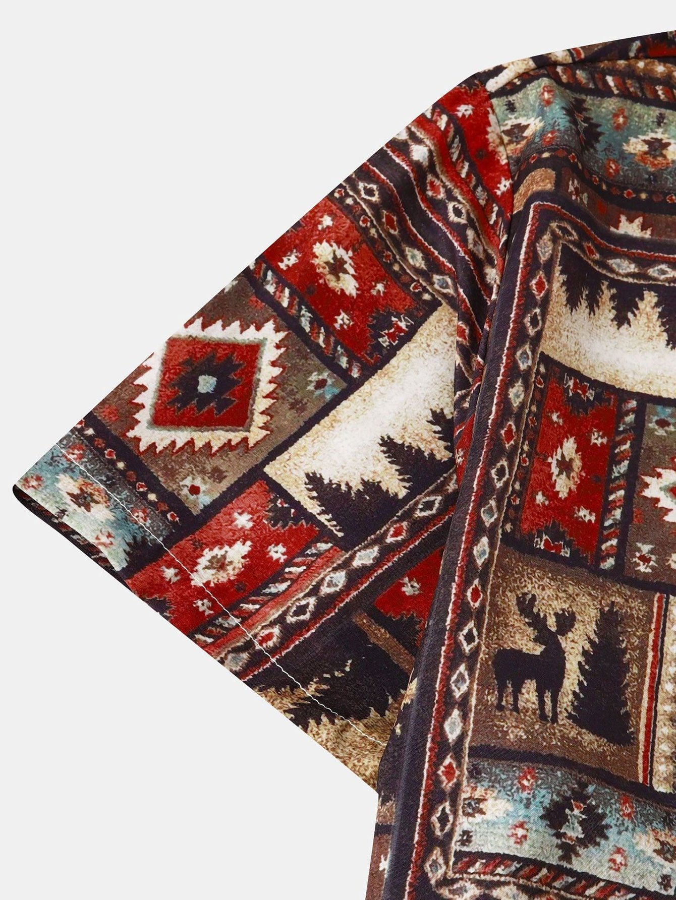 Miguel® | Aztec Patch Print Shirt