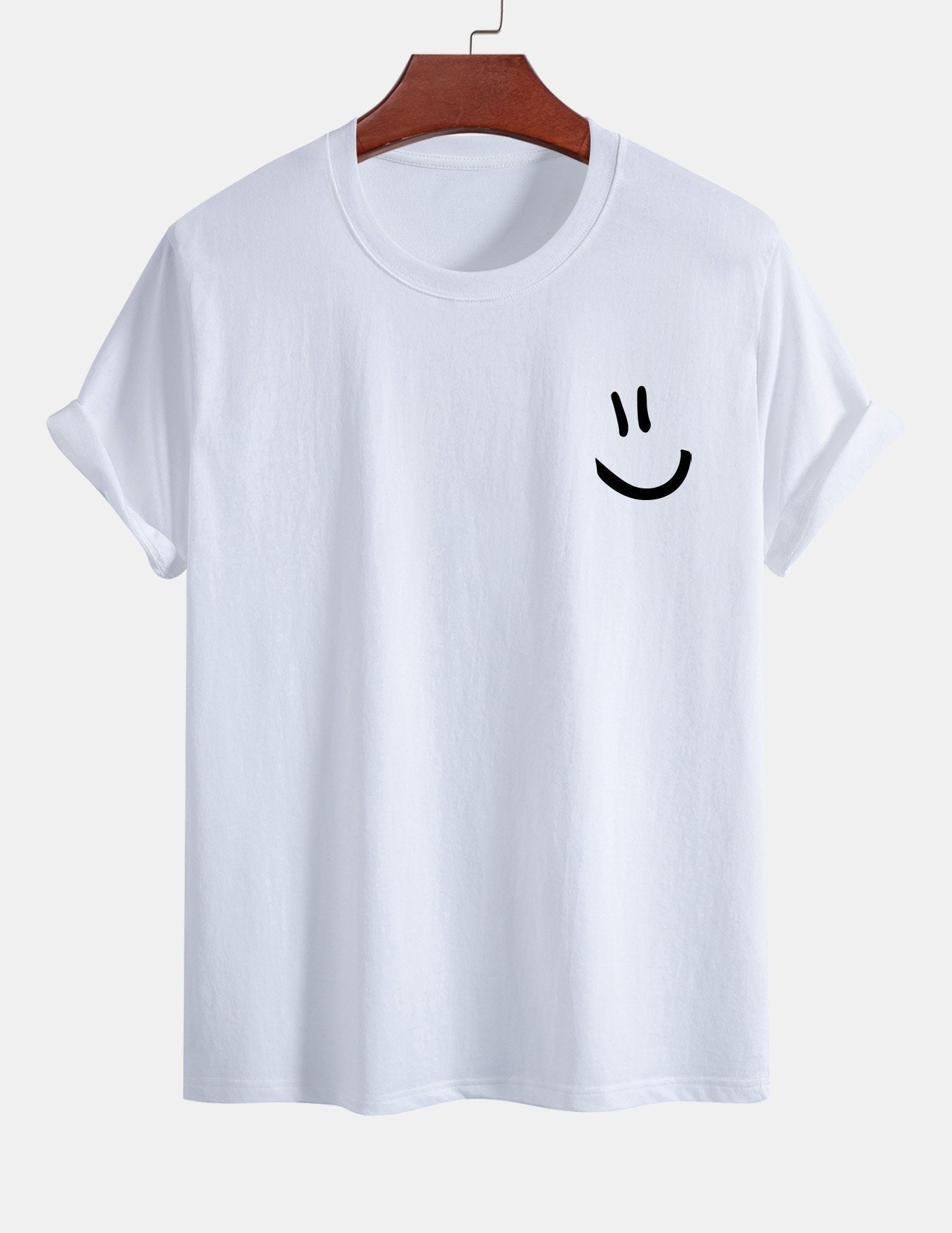 Ernest® | Regular Fit Smiley Face Print Cotton T-Shirt