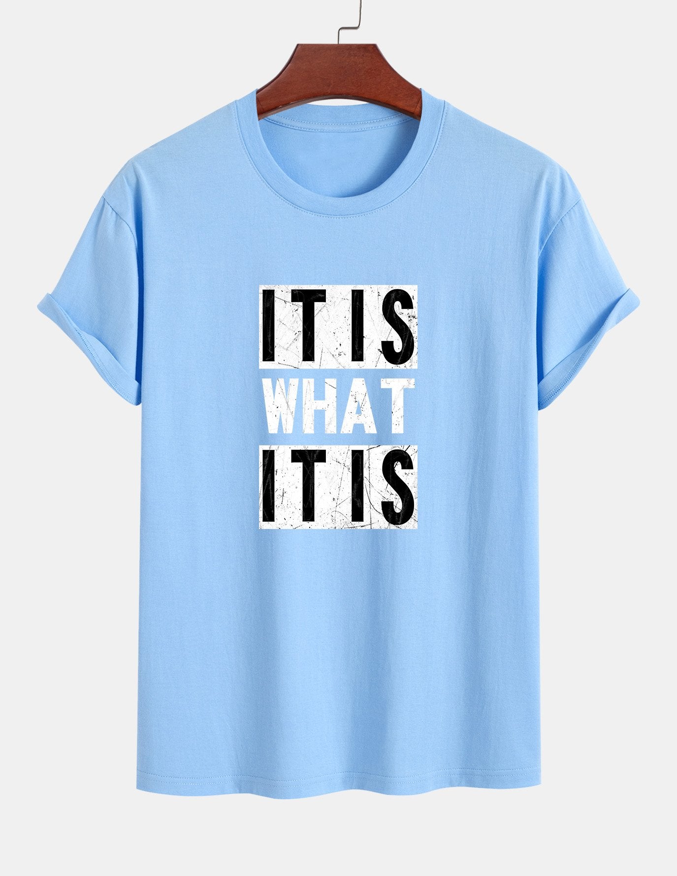 Tranquilino® | It Is What It Is Print Cotton T-Shirt