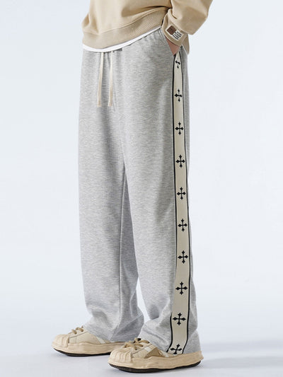 Bach® | Relax Fit Cross Side Stripe Straight Leg Pants
