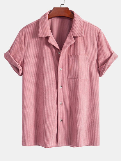 Adalrich® | Short Sleeve Corduroy Cuban Shirt & Shorts