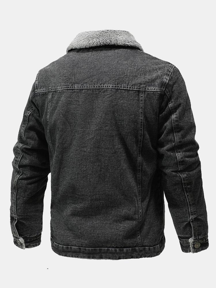 Emmett | Teddy Lined Washed Denim Jacket