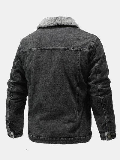 Emmett | Teddy Lined Washed Denim Jacket