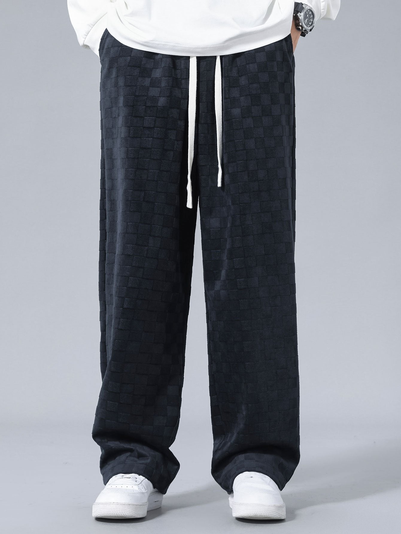 Emiliano® | Checkerboard Straight Leg Pants