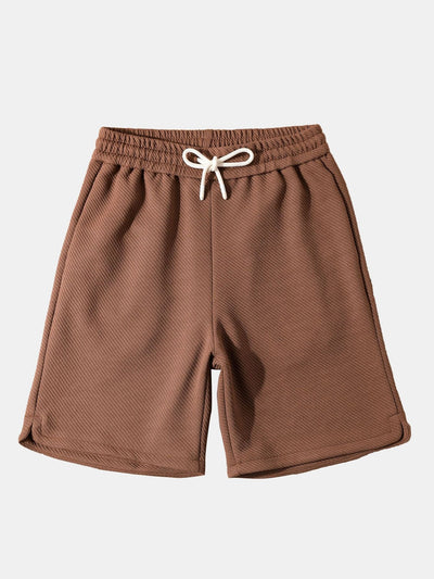 Bahman® | Loose Fit Drawstring Twill Jacquard Shorts