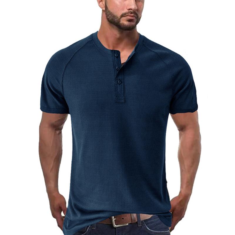 Men's gh Gy Short Sleeve Henley T-Shirt