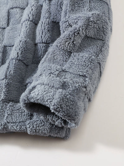 Gerald | Relax Fit Checkerboard Teddy Hoodie