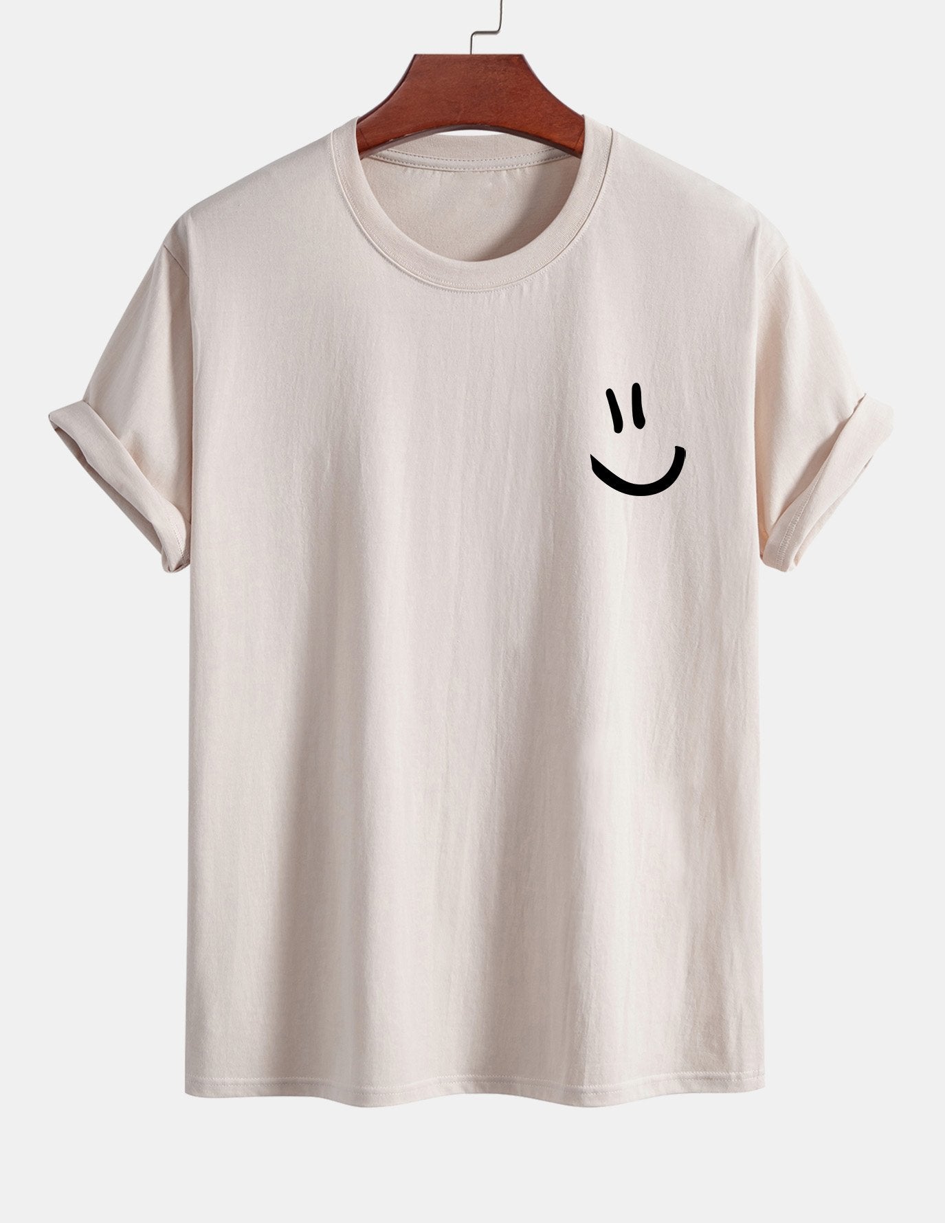 Ernest® | Regular Fit Smiley Face Print Cotton T-Shirt