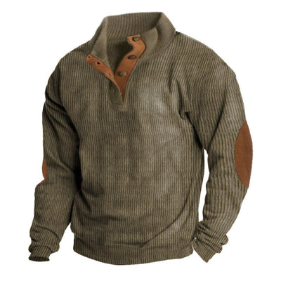 Men's Otdoor Casal Stand Collar Long Sleeve Sweatshirt