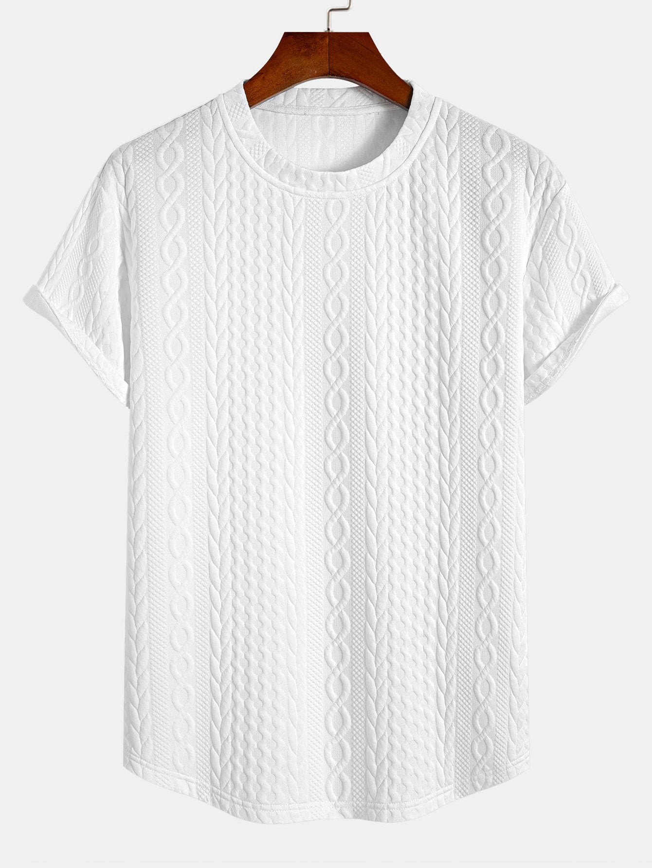 Tucker® | Twist Jacquard Arc Hem T-Shirt