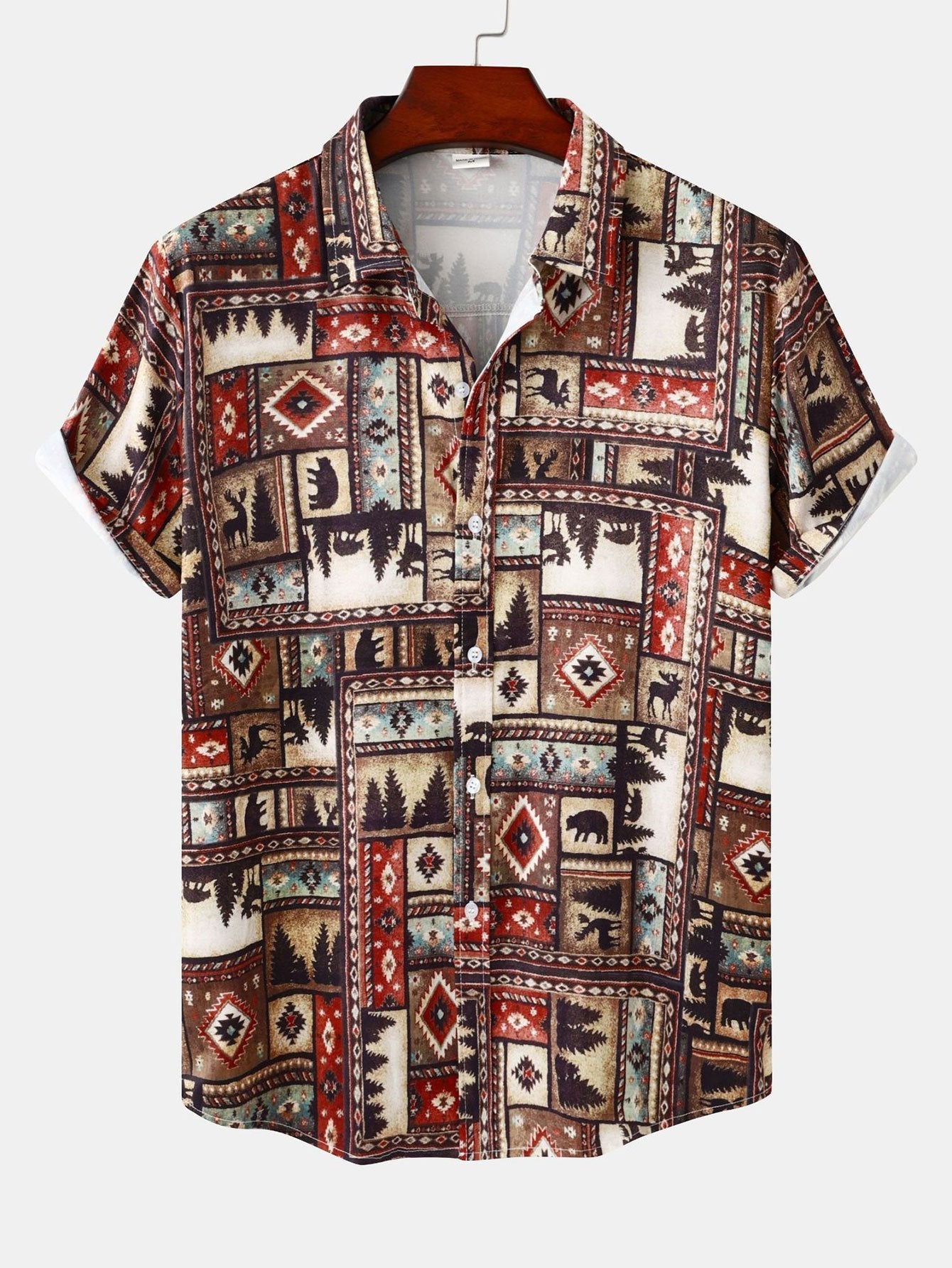 Arty® | Aztec Patch Print Shirt