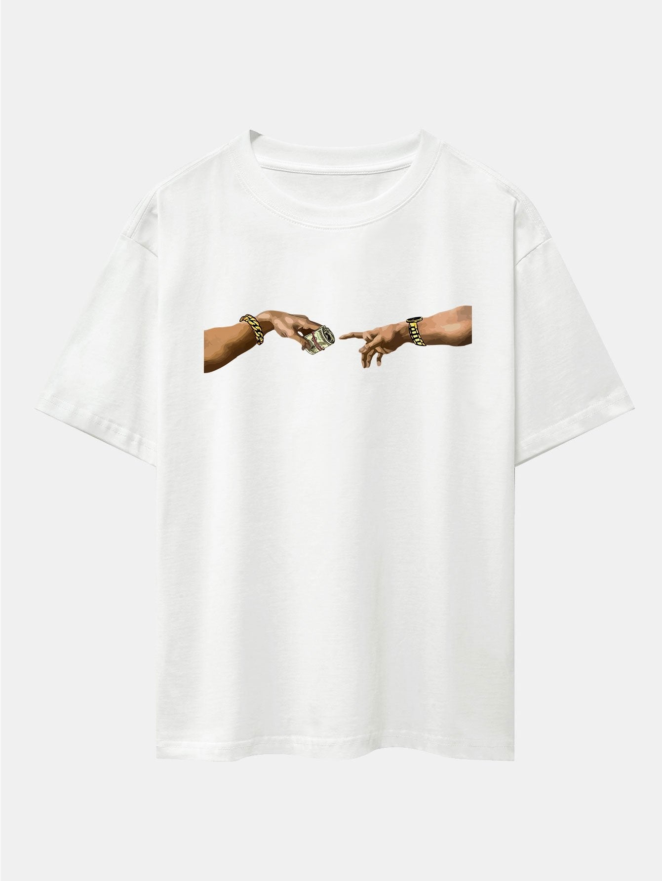 Jorge® | Cash Hand Print Drop Shoulder Oversize T-Shirt