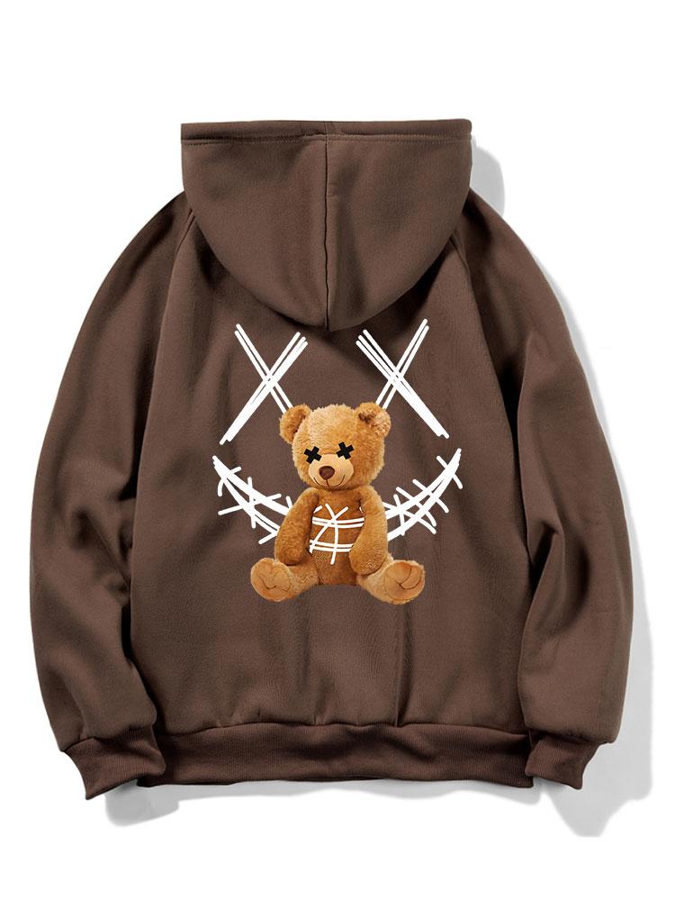 Jeziah | Smiley Bear Back Print Hoodie