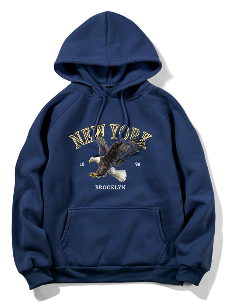 Brandon | New York Eagle Print Hoodie