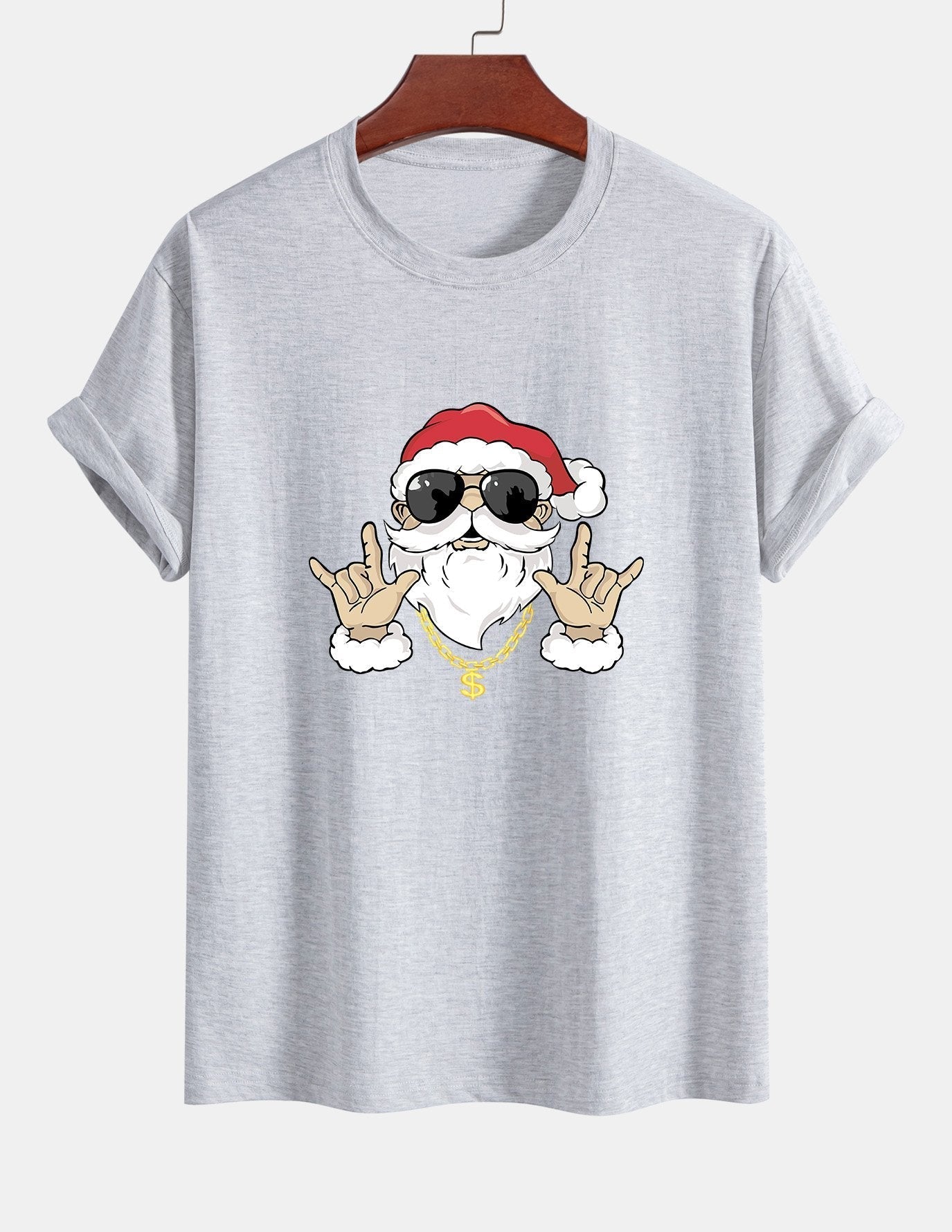 Albano® | Hip Hop Santa Print Cotton T-Shirt