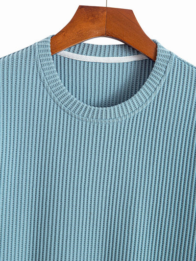Gene® | Knitted Waffle Arc Hem T-Shirt