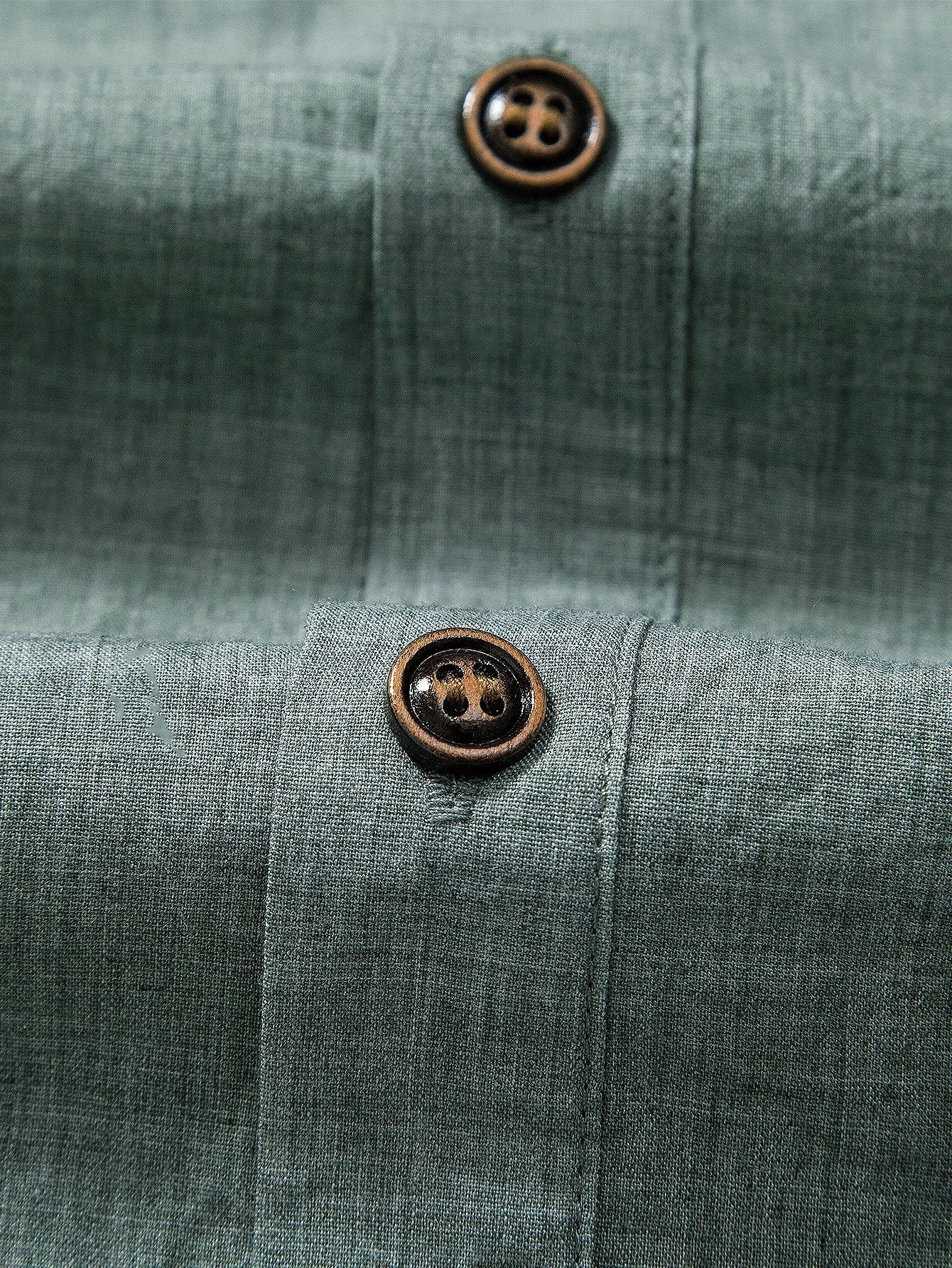 Alem® | Short Sleeve Half Button Fly Henley Collar Shirt