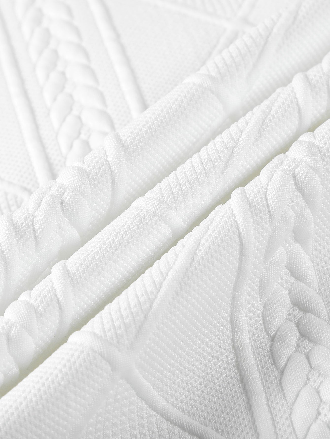 David® | Long Sleeved T-Shirt With Curved Hem In Geometric Jacquard & Cargo Joggers In Corduroy With Drawstring