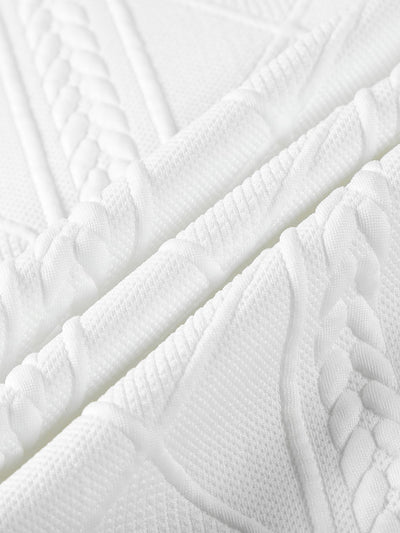 David® | Long Sleeved T-Shirt With Curved Hem In Geometric Jacquard & Cargo Joggers In Corduroy With Drawstring