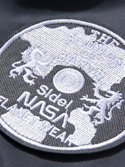 Hunter | Reversible NASA Embroidered Patch Bomber Jacket