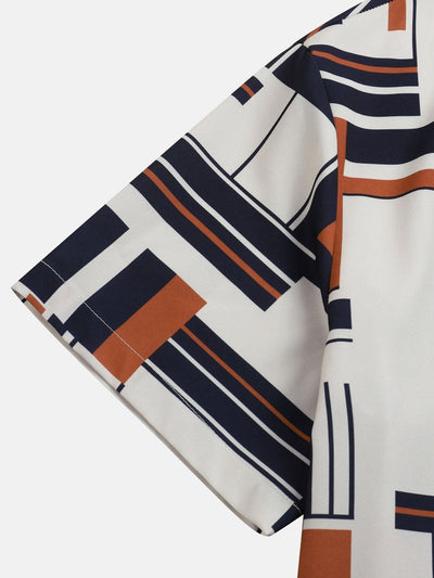 Atilio® | Geometry Print Button Up Shirt