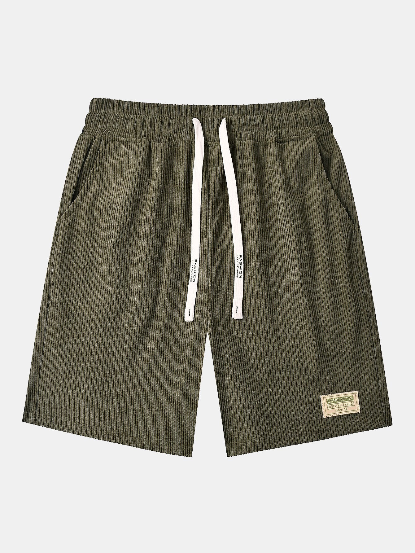 Barbour® | Corduroy Drawstring Shorts With Letter Label