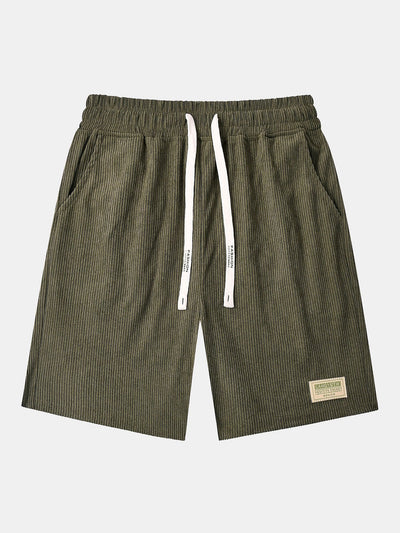 Barbour® | Corduroy Drawstring Shorts With Letter Label