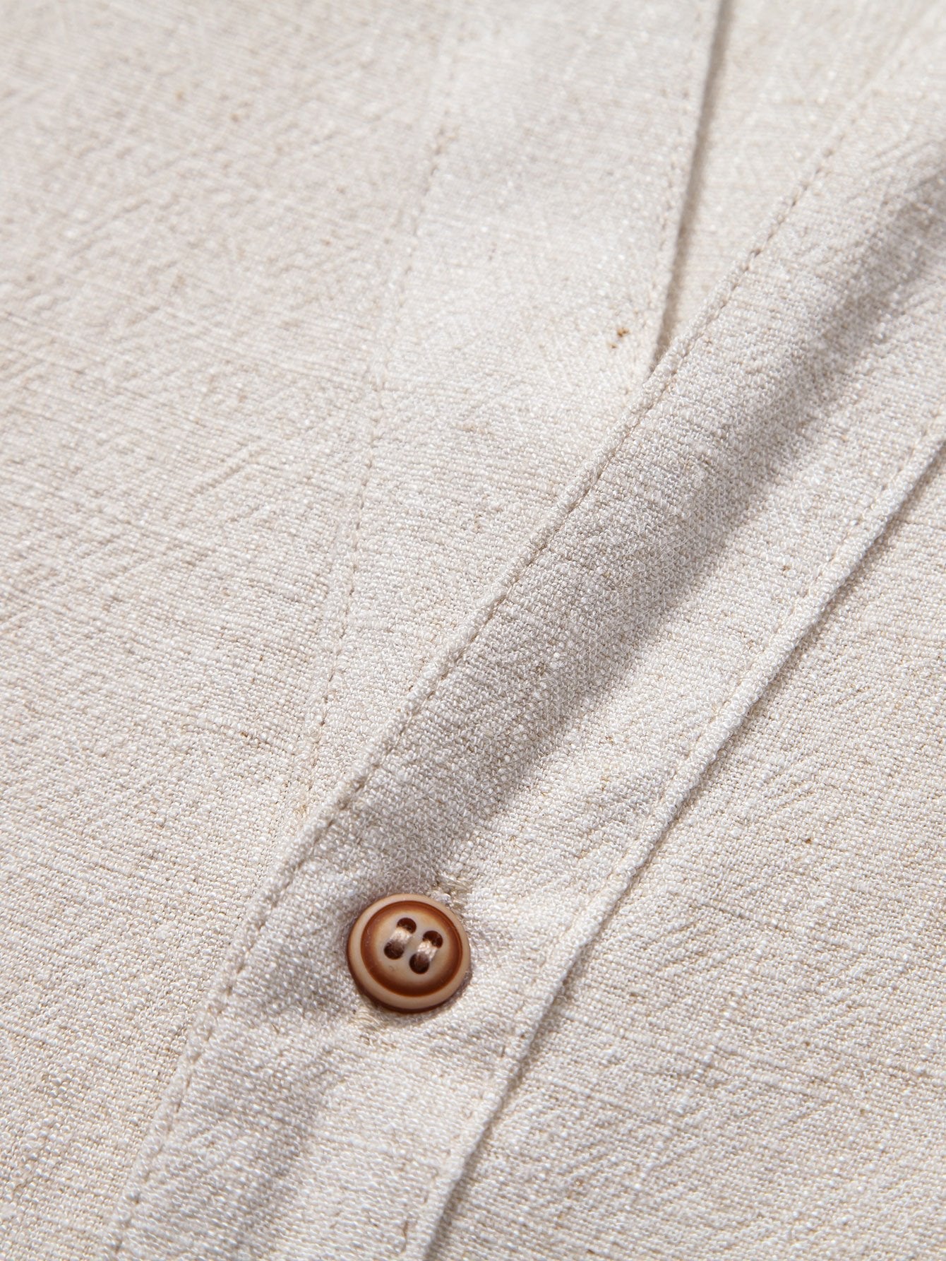 Adam® | V Neck Linen Rayon Blend Shirt & Straight Leg Linen Pants